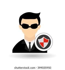 hacker icon design, vector illustration