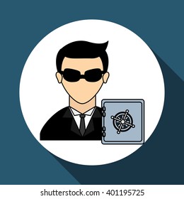 hacker icon design, vector illustration