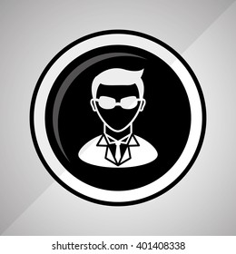 hacker icon design, vector illustration