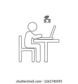 hacker icon. Element of Crime for mobile concept and web apps icon. Thin line icon for website design and development, app development