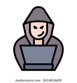 Hacker Icon Element For Design