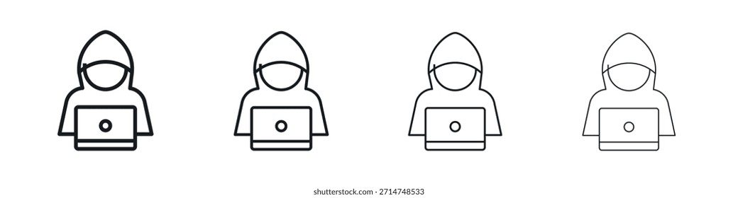 Icono de hacker Eps10. iconos Diseño gráfico