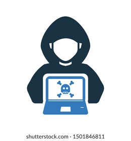 Hacker Icon, Hacking, Cyber Crime, Stealing Data