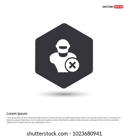 Hacker Icon Hexa White Background icon template