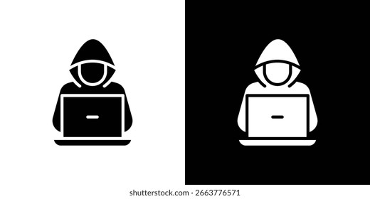 Ilustración del icono del hacker en estilo plano. color de la Plantilla del icono editable.