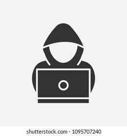 Hacker icon illustration,vector programmer sign symbol