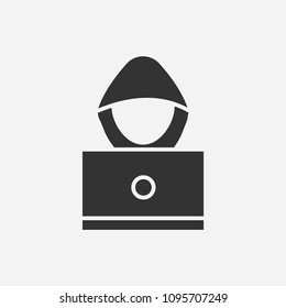 Hacker icon illustration,vector programmer sign symbol