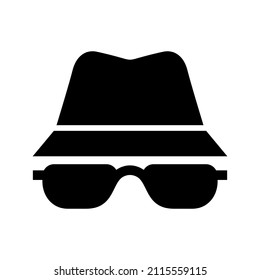 Icono de hacker aislado en fondo blanco