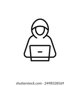 Hacker icon isolated on white background