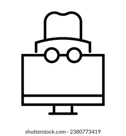 hacker icon in line style