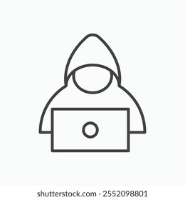 Hacker icon. line style vector icon.