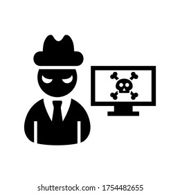 hacker icon or logo isolated sign symbol vector illustration - high quality black style vector icons
