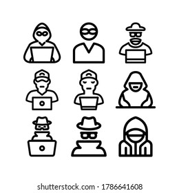 hacker icon or logo isolated sign symbol vector illustration - Collection of high quality black style vector icons
