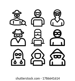 hacker icon or logo isolated sign symbol vector illustration - Collection of high quality black style vector icons
