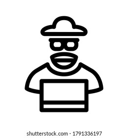 hacker icon or logo isolated sign symbol vector illustration - high quality black style vector icons
