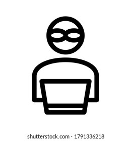 hacker icon or logo isolated sign symbol vector illustration - high quality black style vector icons
