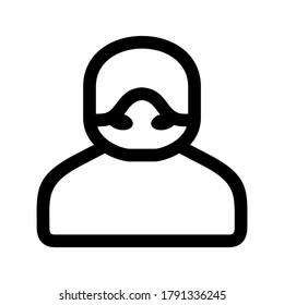 icono de hacker o logotipo símbolo de signo aislado ilustración vectorial - iconos vectoriales de estilo negro de alta calidad
