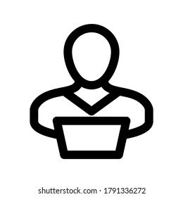 icono de hacker o logotipo símbolo de signo aislado ilustración vectorial - iconos vectoriales de estilo negro de alta calidad
