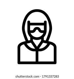 icono de hacker o logotipo símbolo de signo aislado ilustración vectorial - iconos vectoriales de estilo negro de alta calidad
