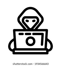 hacker icon or logo isolated sign symbol vector illustration - high quality black style vector icons
