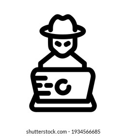 hacker icon or logo isolated sign symbol vector illustration - high quality black style vector icons
