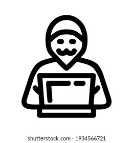 hacker icon or logo isolated sign symbol vector illustration - high quality black style vector icons
