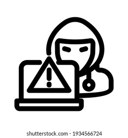 hacker icon or logo isolated sign symbol vector illustration - high quality black style vector icons
