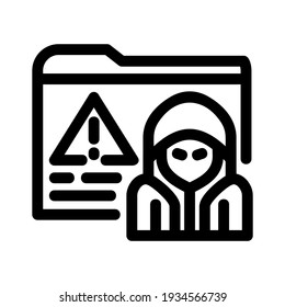 icono de hacker o logotipo símbolo de signo aislado ilustración vectorial - iconos vectoriales de estilo negro de alta calidad

