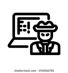 hacker icon or logo isolated sign symbol vector illustration - high quality black style vector icons
