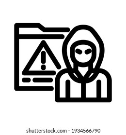 icono de hacker o logotipo símbolo de signo aislado ilustración vectorial - iconos vectoriales de estilo negro de alta calidad
