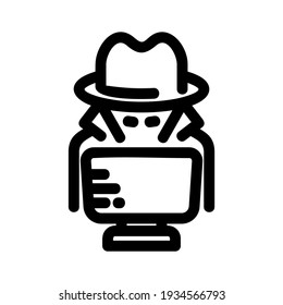 hacker icon or logo isolated sign symbol vector illustration - high quality black style vector icons
