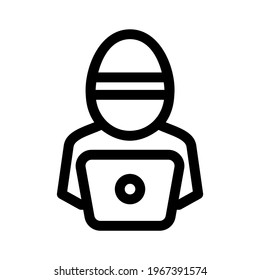 hacker icon or logo isolated sign symbol vector illustration - high quality black style vector icons
