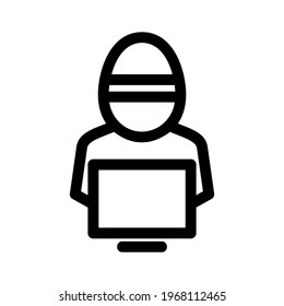 hacker icon or logo isolated sign symbol vector illustration - high quality black style vector icons
