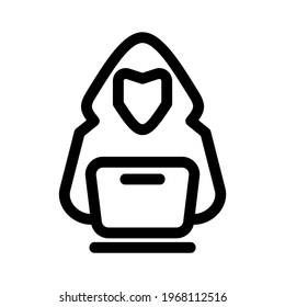 hacker icon or logo isolated sign symbol vector illustration - high quality black style vector icons
