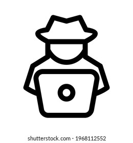 hacker icon or logo isolated sign symbol vector illustration - high quality black style vector icons
