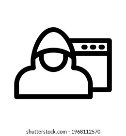 hacker icon or logo isolated sign symbol vector illustration - high quality black style vector icons
