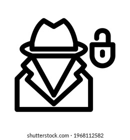 hacker icon or logo isolated sign symbol vector illustration - high quality black style vector icons
