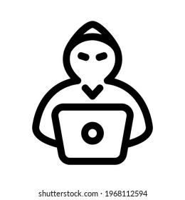 hacker icon or logo isolated sign symbol vector illustration - high quality black style vector icons
