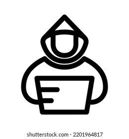 hacker icon or logo isolated sign symbol vector illustration - high quality black style vector icons
