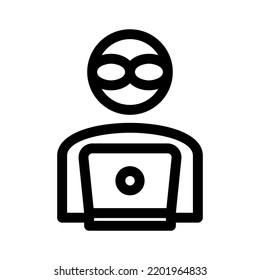 hacker icon or logo isolated sign symbol vector illustration - high quality black style vector icons
