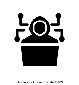 Hacker icon or logo isolated sign symbol vector illustration - high quality black style vector icons