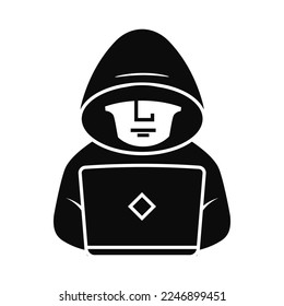 hacker icon or logo isolated sign symbol vector illustration - high quality black style vector icons