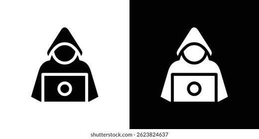 Hacker icon for logo web mobile app UI design.