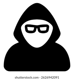 Ícone de hacker no vetor de fundo branco
Ícone de segurança cibernética de vetor