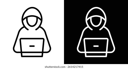 Hacker icon outline collection for web design