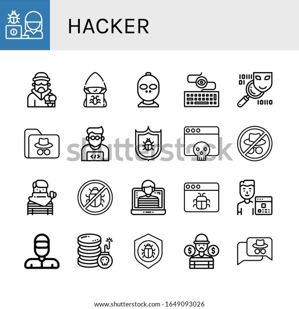ハッカーアイコンセット ハッカー 犯罪者 泥棒 キーロガー スパイウェア プログラマ ウイルス対策 マルウェア サイバー攻撃アイコン のコレクション のベクター画像素材 ロイヤリティフリー