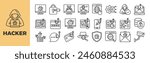 Hacker Icon Set For Design Elements	