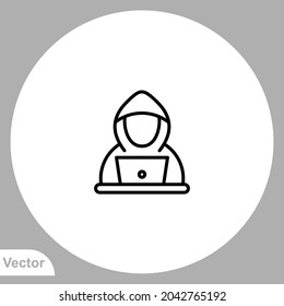 Vector de signo de icono Hacker,Símbolo, ilustración de logotipo para web y móvil