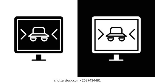 Hacker icon simple illustration in flat design