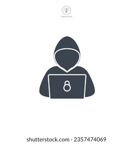 Hacker icon symbol vector illustration isolated on white background